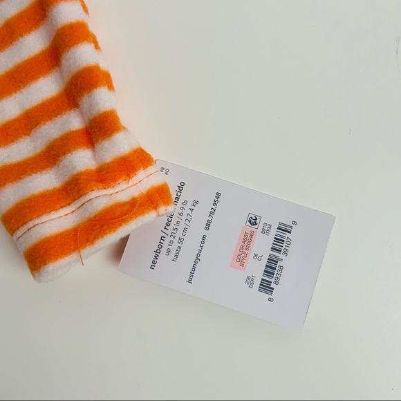 Carter’s Halloween Onesie Newborn Orange/White - Picture 6 of 6